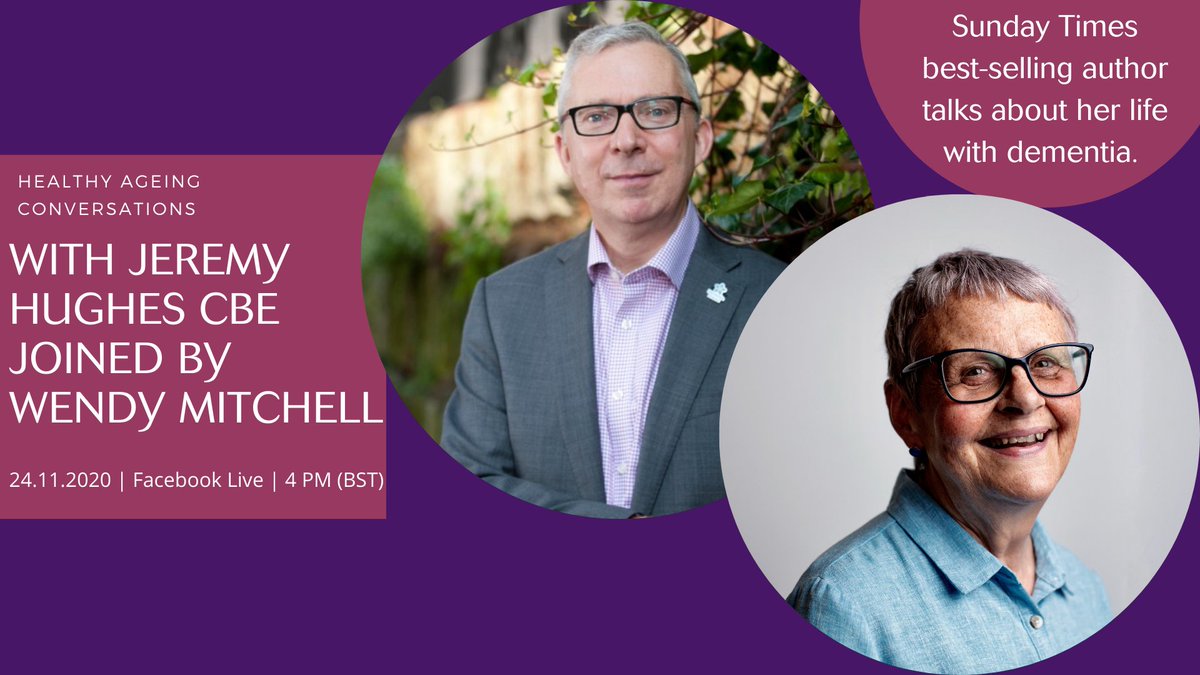 CVHealthyAgeing's tweet photo. Please join us and our guest Wendy Mitchell for the upcoming episode of our Healthy Ageing Conversation series on Tuesday, November 24 at 16:00. More details: https://t.co/iaieLX5ma1 https://t.co/VHyV6DBziD