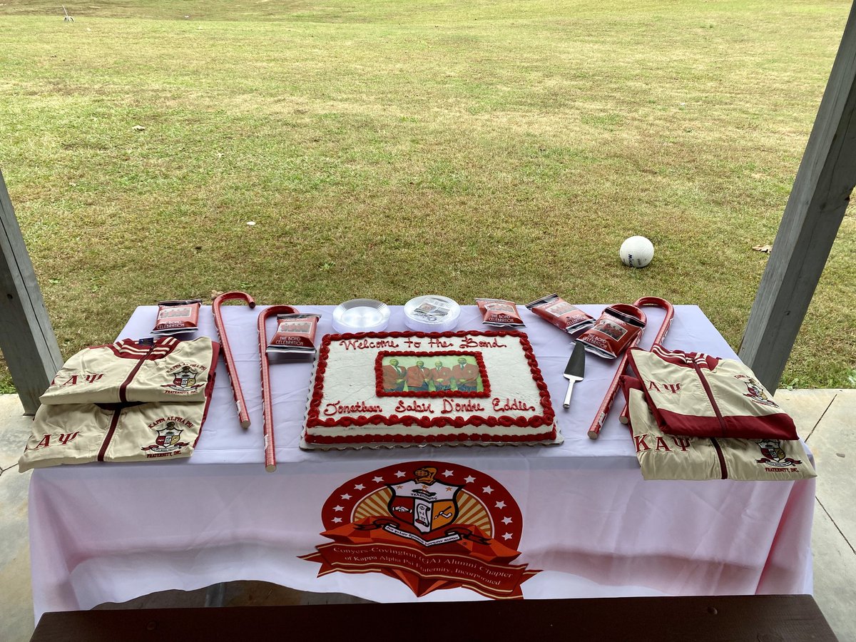 CcacKappas's tweet photo. The Conyers Covington Alumni Chapter of Kappa Alpha Psi Fraternity Inc. met at Lake Varner Park in Covington Georgia to celebrate its newest brothers (neophytes D'Ondre' Mapp, Sabir Holmes, Jonathan Broderick, &amp; Eddie Barnett), who crossed into the bond of fraternity on March 7. https://t.co/g5E2rG89bV
