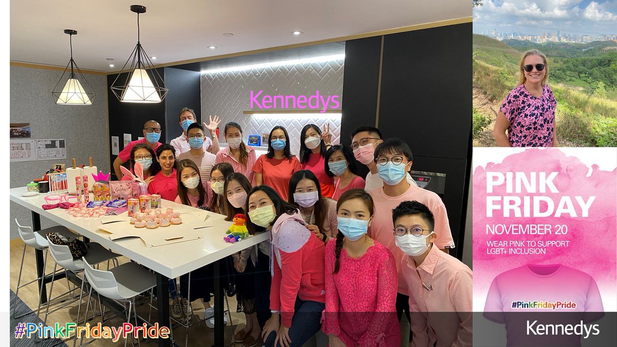 KennedysLaw's tweet photo. Last week our Hong Kong office participated in #PinkFridayPride This year’s event was supported by 65+ organisations in HK, helping to create an opportunity for people to embrace LGBT+ inclusion through employees wearing pink shirts on the same day.
#diversityandinclusion https://t.co/iSkSSPHZ5B
