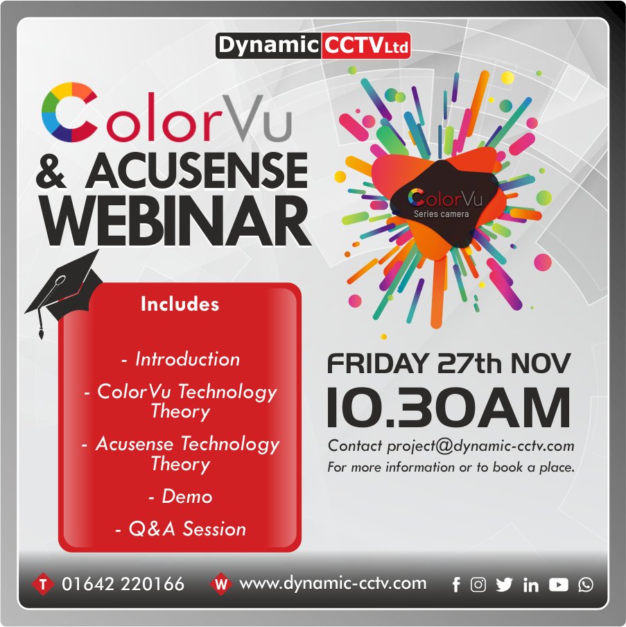 Dynamic_CCTV's tweet photo. Sign up to the next webinar
โข ๐๐จ๐ฅ๐จ๐ซ๐๐ฎ & ๐๐๐ฎ๐ฌ๐๐ง๐ฌ๐ ๐๐๐๐ข๐ง๐๐ซ ๐
๐ซ๐ข๐๐๐ฒ ๐๐๐ญ๐ก @ ๐๐.๐๐
Sign up here
https://t.co/OuvUBSqirw
The Dynamic CCTV Team
https://t.co/Wt6a9fTMpk
#webinar #dynamiccctv #colourvu #acusense
@HIKVISIONUK https://t.co/RhrRd90Kyt