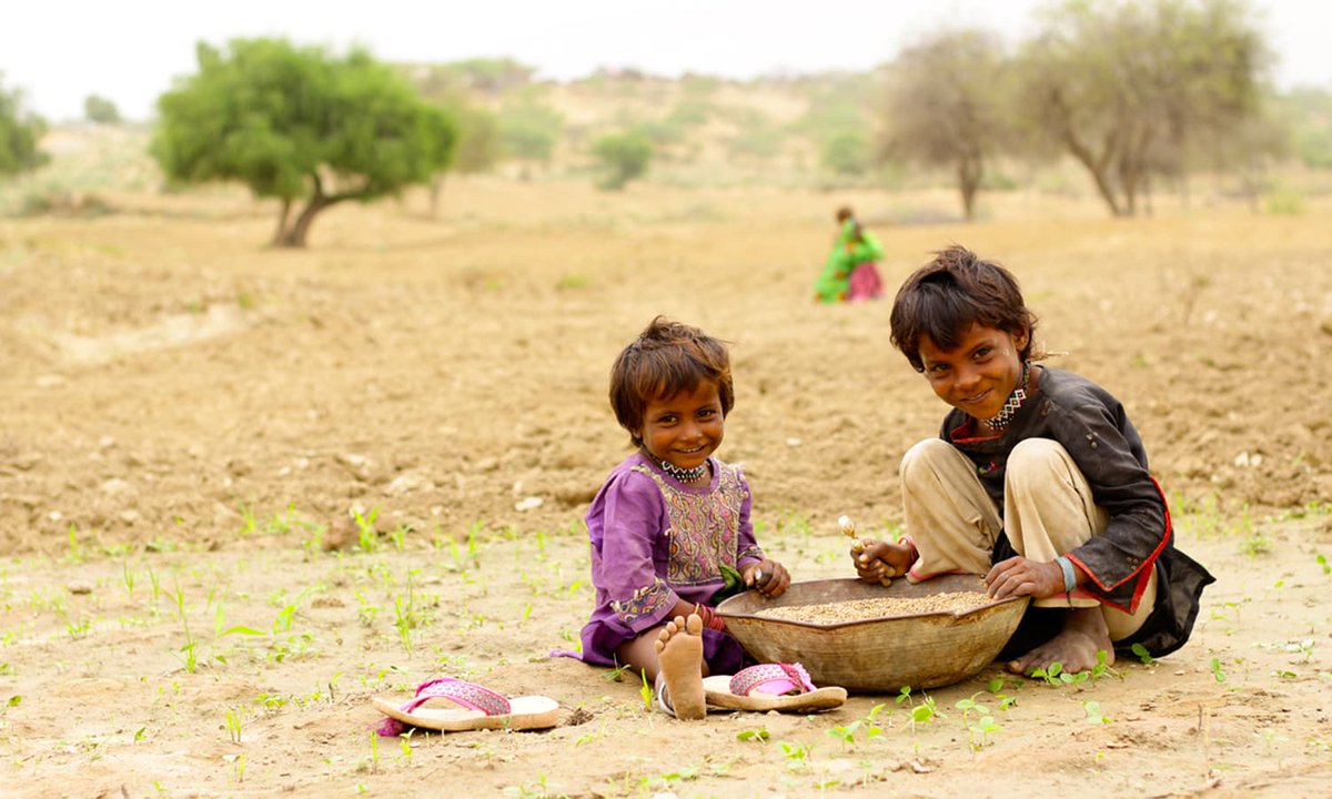 Rain and good harvest brings happiness on the faces of children.

#rain #beauty #Sindh #culture #Happiness