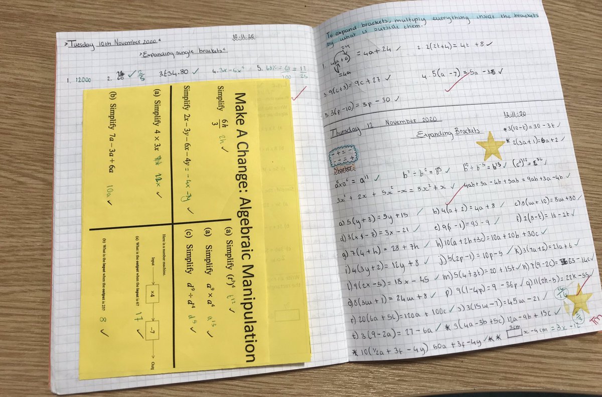 MccaigMiss's tweet photo. Absolutely LOVE this layout of a students feedback task and corresponding MAC sheet. So simple but so nice to have them attached 🤩 #MAC #makeachange #feedbacktask #keystage3 #mathschat #mathsideas #mathforum #mathsteaching https://t.co/OjpRBzfsRk