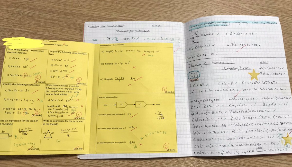 MccaigMiss's tweet photo. Absolutely LOVE this layout of a students feedback task and corresponding MAC sheet. So simple but so nice to have them attached 🤩 #MAC #makeachange #feedbacktask #keystage3 #mathschat #mathsideas #mathforum #mathsteaching https://t.co/OjpRBzfsRk
