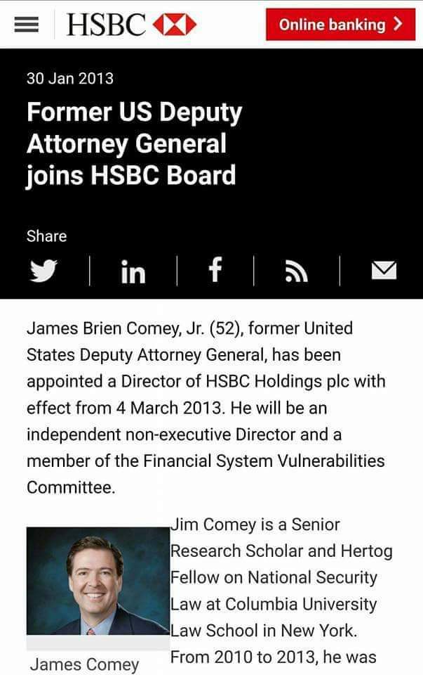 Let me get in my bag on this HSBC spider web ........*Bob Barker Voice* James Comey COME ON DOWN  #HSBC <--> Dominion voting system