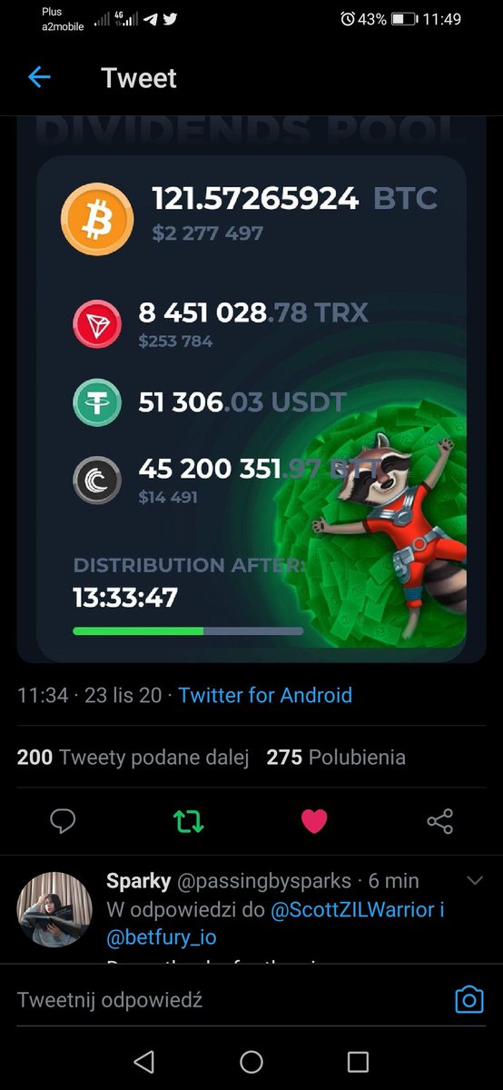 Mi_btc's tweet photo. @ScottZILWarrior @betfury_io Tg: @superwir https://t.co/SQPpzyL7Mb