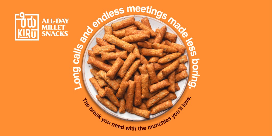Kiru_Millet's tweet photo. Whether you’re working from home or back at office, there’s plenty on your to-do list. Lighten up your day with Kiru all-day millet snacks. 

#Kiru #Snacks #Snacking #AllDaySnacking #HealthySnacks #MilletSnacks #Original #Crunchies #Lipsmacking #Yummy https://t.co/UZNuZrUmpd