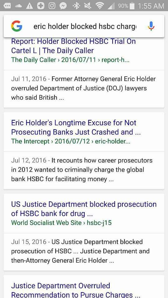 Hmmmm ERIC HOLDER the Attorney General under the Obama administration  .........well things are making more and more sense HSBC <---> Dominion voting system