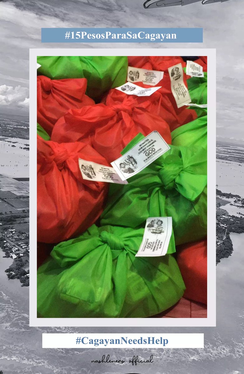 NashLenersOFC's tweet photo. 15 PESOS PARA SA CAGAYAN

Sa pinagsama-samang tulong natin, nakalikom po tayo ng PHP 11,495.00 para sa mga kababayan natin sa Cagayan Valley! Nakabuo po tayo ng 50 hygiene kits at 50 food packs para sa 50 na pamilya. Kanina po naibigay na ito sa Maryhill School of Theology at https://t.co/pM33AWeuxC