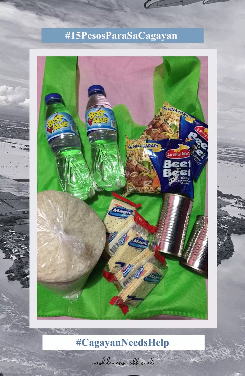NashLenersOFC's tweet photo. 15 PESOS PARA SA CAGAYAN

Sa pinagsama-samang tulong natin, nakalikom po tayo ng PHP 11,495.00 para sa mga kababayan natin sa Cagayan Valley! Nakabuo po tayo ng 50 hygiene kits at 50 food packs para sa 50 na pamilya. Kanina po naibigay na ito sa Maryhill School of Theology at https://t.co/pM33AWeuxC