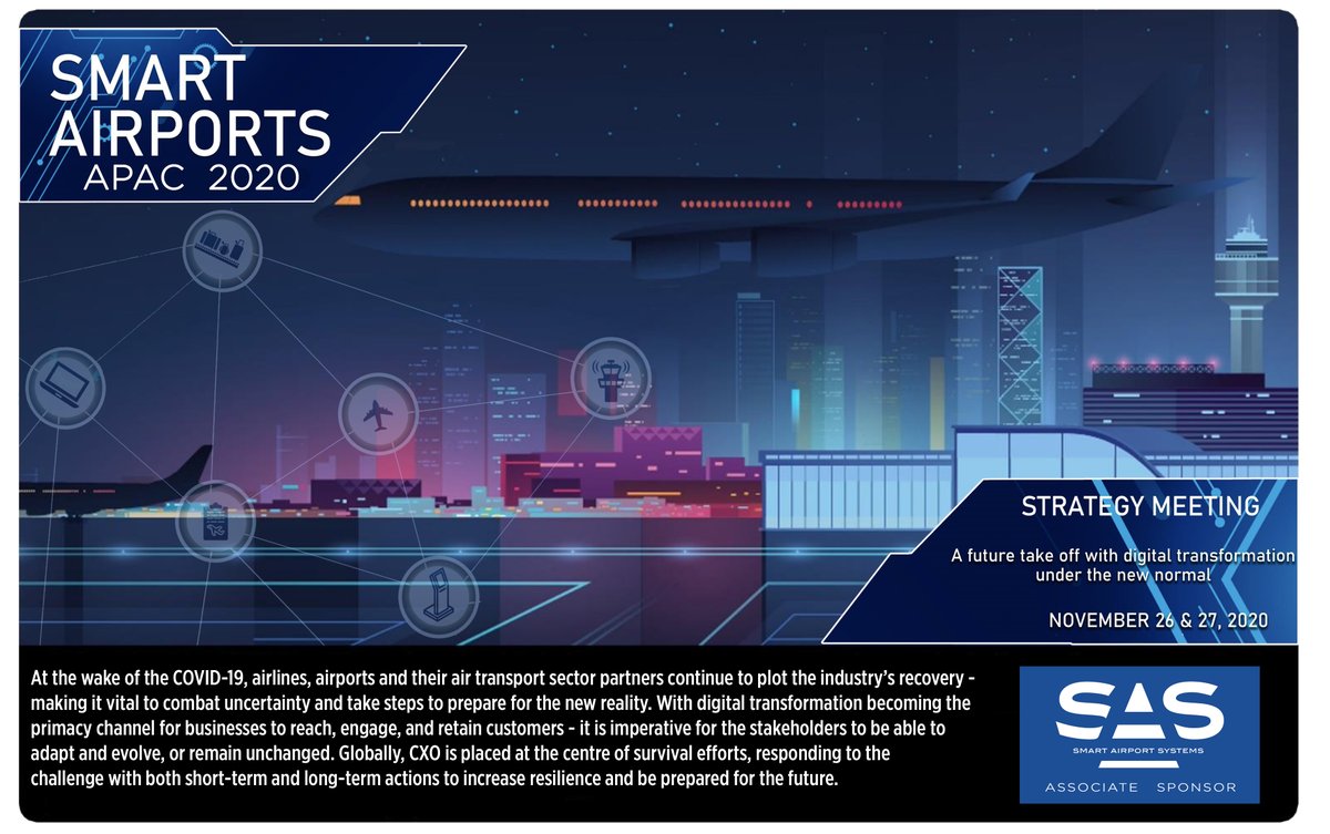 Smart Airport Systems is pleased to announce its involvement at this important industry seminar and would like to extend an invitation to join us.

Register here to be part of the recovery solution – smartairportseries.edxevents.com