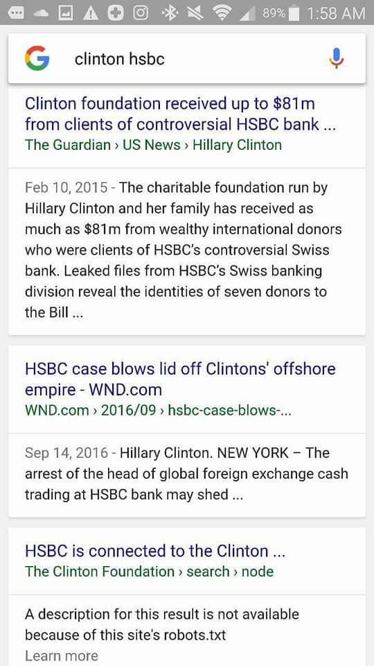 HILLARY AND BILL are always in the middle of shit have you noticed?..... Clinton Found-->HSBC<-->Dominion