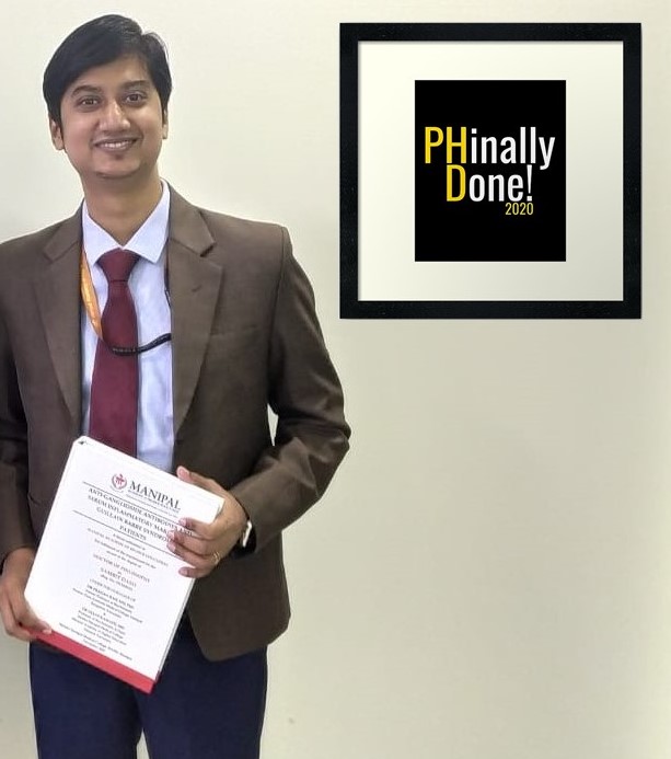 sambit_dash's tweet photo. Successfully defended my PhD thesis this morning!
It's a whirlwind of emotions, happy ones...
#PhDone in #TwentyTwenty https://t.co/qn3SIxRsmk