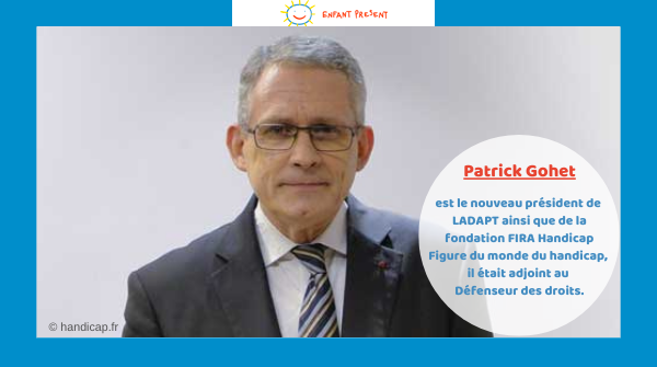 EnfantPresent's tweet photo. Patrick #Gohet est le nouveau président de 
@LADAPT ainsi que de la @FIRAHandicap
Figure du monde du #handicap, il était adjoint au 
@Defenseurdroits #inclusion ✊

📌 https://t.co/zebXZRvhQV https://t.co/i0RS9OrXzA