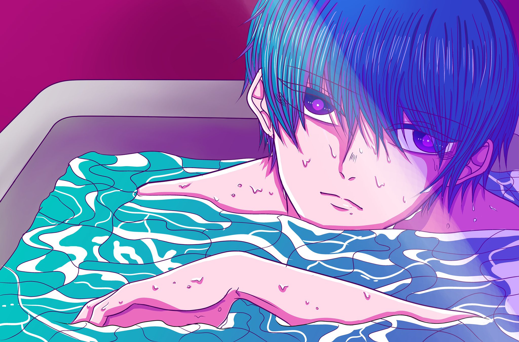 ビビビビット Nanana7月3日東新町マルシェ 嫌なことが多いと 何もかも忘れて消えたいの 沈む Sink イラスト好きな人と繋がりたい イラスト 絵描きさんと繋がりたい 絵描き 創作男子 男の子 オリジナルキャラクター 病み系男子 男の子の