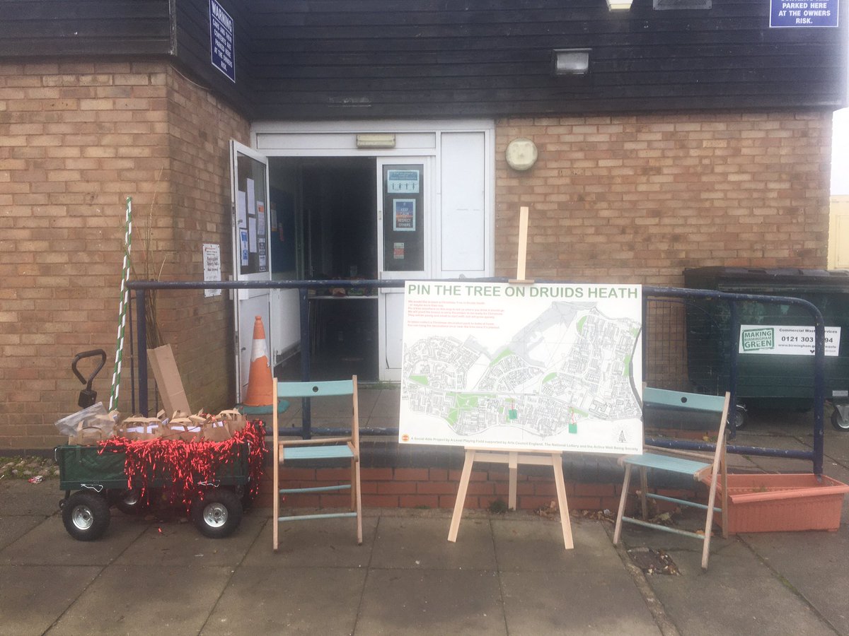 PlaceProspector's tweet photo. We are at Manningford Hall today asking passers by to tell us where they’d like a tree in Druids Heath. Come pin on a tree! https://t.co/84H8AlbA8j