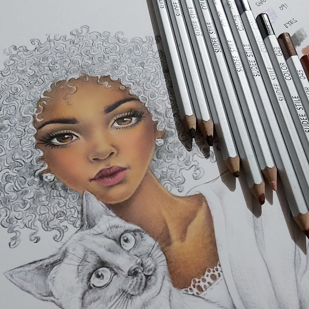 ANNEtiques22's tweet photo. Check out my Skintone Coloring Tutorial video https://t.co/Tp8jWyyj3H
using #sudeestile #coloredpencils on @chkarron #kittycuddle #coloringpage
#coloringbookforadults #adultcoloringbook #adultcoloringpage #coloringskin #realisticcoloring #blendingcoloredpencils https://t.co/p0v5UeXWIL