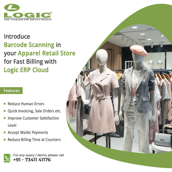 Logicerp's tweet image. Improve Billing Experience at your Apparel Retail Store with Barcode Scanning. For more information, visit: logicerp.com/Industries/Ret…
Call now for Demo: +91-73411-41176.
#apparelretailsoftware #apparelsoftware #cloudsoftware #garmentsoftware #footwearsoftware