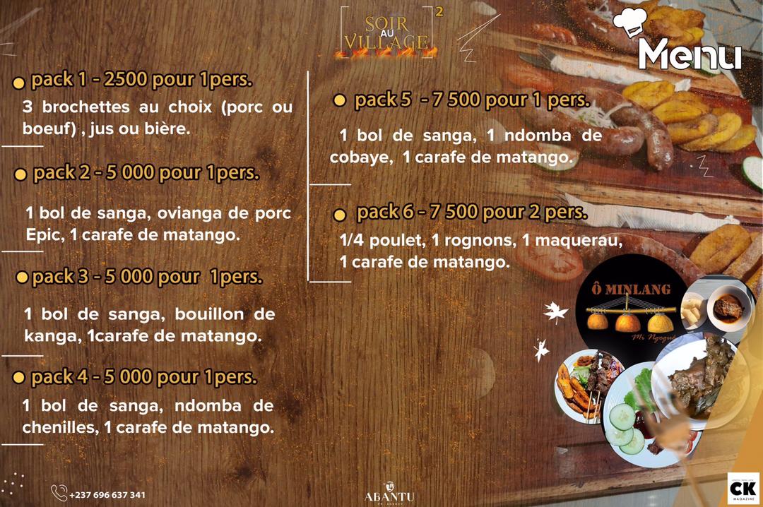 leminlang's tweet image. #SoirAuVillage🔥

Les choses se peaufinent...

Découvrez le menu spécial de cette 2ème édition de votre événement tant attendu.

Donnons nous rdv le 28/11 à partir de 18H au restaurant le Minlang mi ngogue situé en face de La Chapelle Mvog Ada.

#SAV2
#Abantu