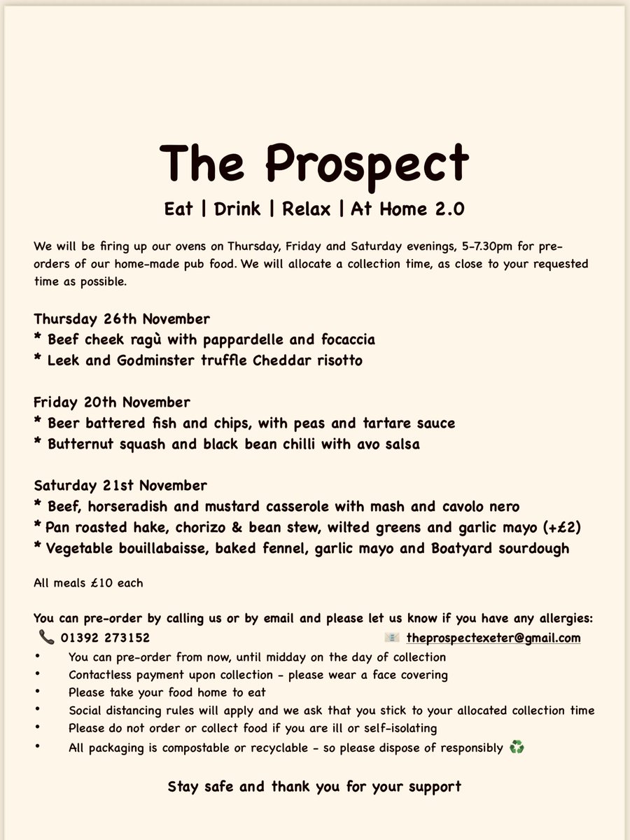 TheProspect1's tweet photo. After a successful trial at baking focaccia last week, we will be serving it with slow cooked beef cheek ragù on Thursday night! 

#EatDrinkRelaxAtHome #lockdown2 #pubs #ExeterQuay #seasonal #homemade #ComfortFood #CollectionOnly https://t.co/BTxd2Jf7rt
