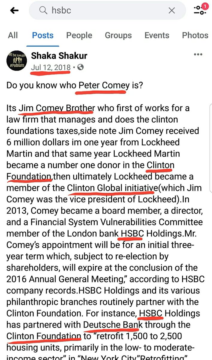 Do you know the muffin man  well Do you who Peter Comey is ??? HI PETER ..HI HSBC...HI CLINTON FOUNDATION