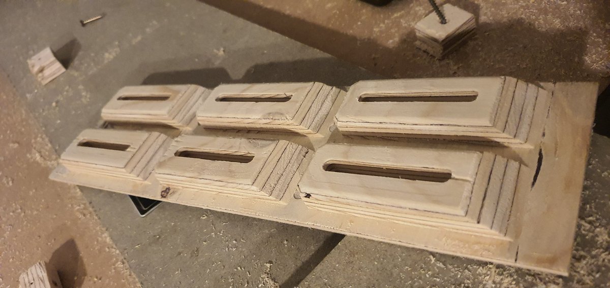 My clamps, going to cut them out on the mitre saw