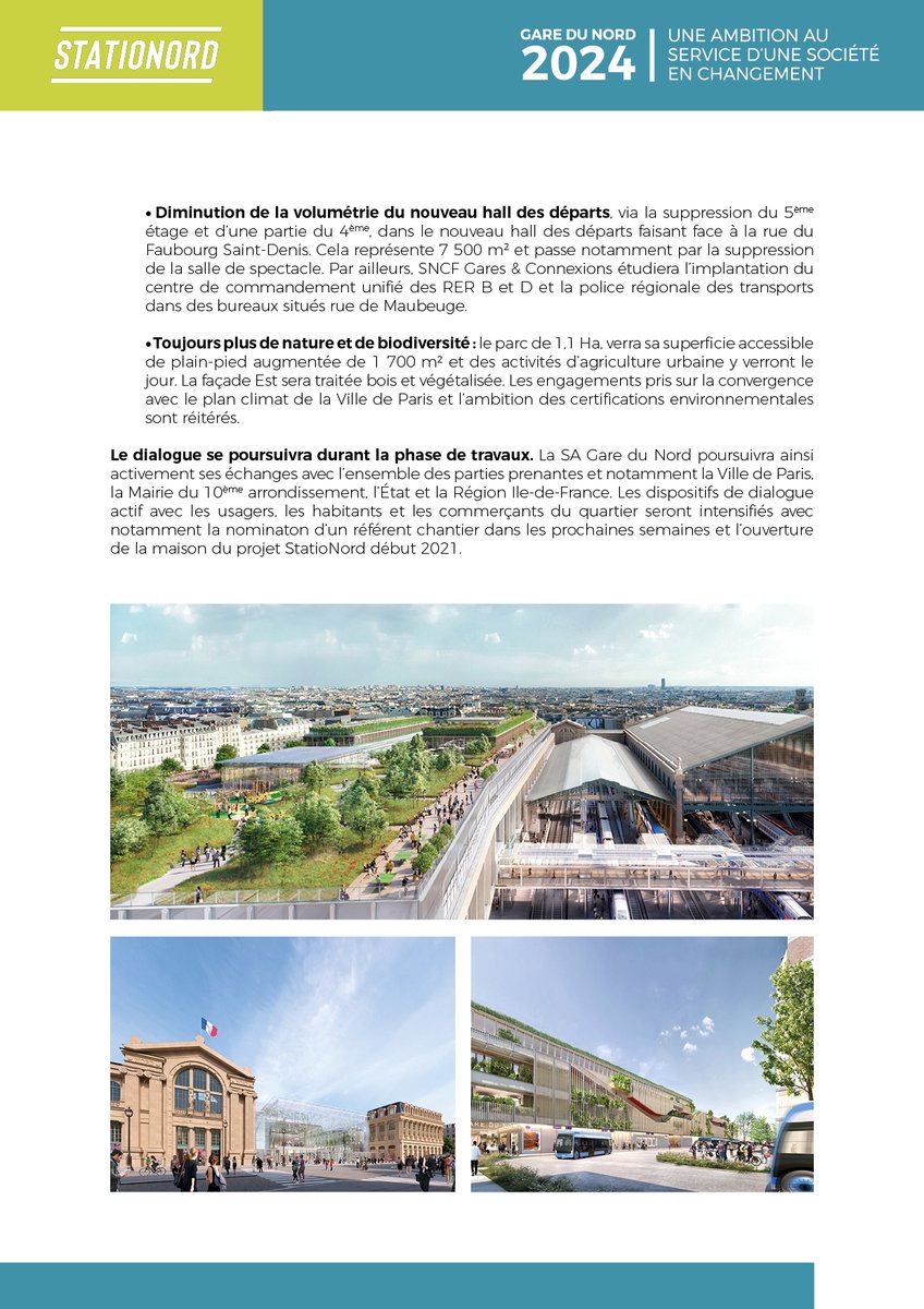 La Ville de <a href="/Paris/">Paris</a> et la <a href="/SNCF/">❌</a> ont annoncé ce jour qu’un accord avait été signé dans le cadre du projet de rénovation de la #GareDuNord.  
Une nouvelle étape importante de la transformation de la Gare du Nord est franchie ⤵️