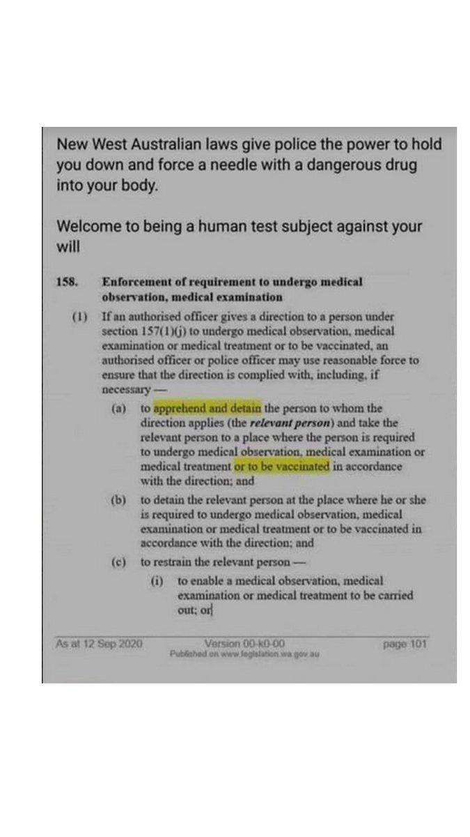 hodlonaut's tweet photo. Australian covid legislation sweetness... https://t.co/TwN3gtWG33