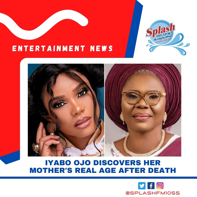 SplashFM1055's tweet photo. Nollywood actress Iyabo Ojo discovers mother's real age after her death
Iyabo Ojo has discovered her mother Victoria Fetuga’s real age after her death
The 42-year-old nollywood actress in an Instagram post said her mother's siblings told her that she was 69 not 67
#splashinfo https://t.co/u0CKWOvHFg