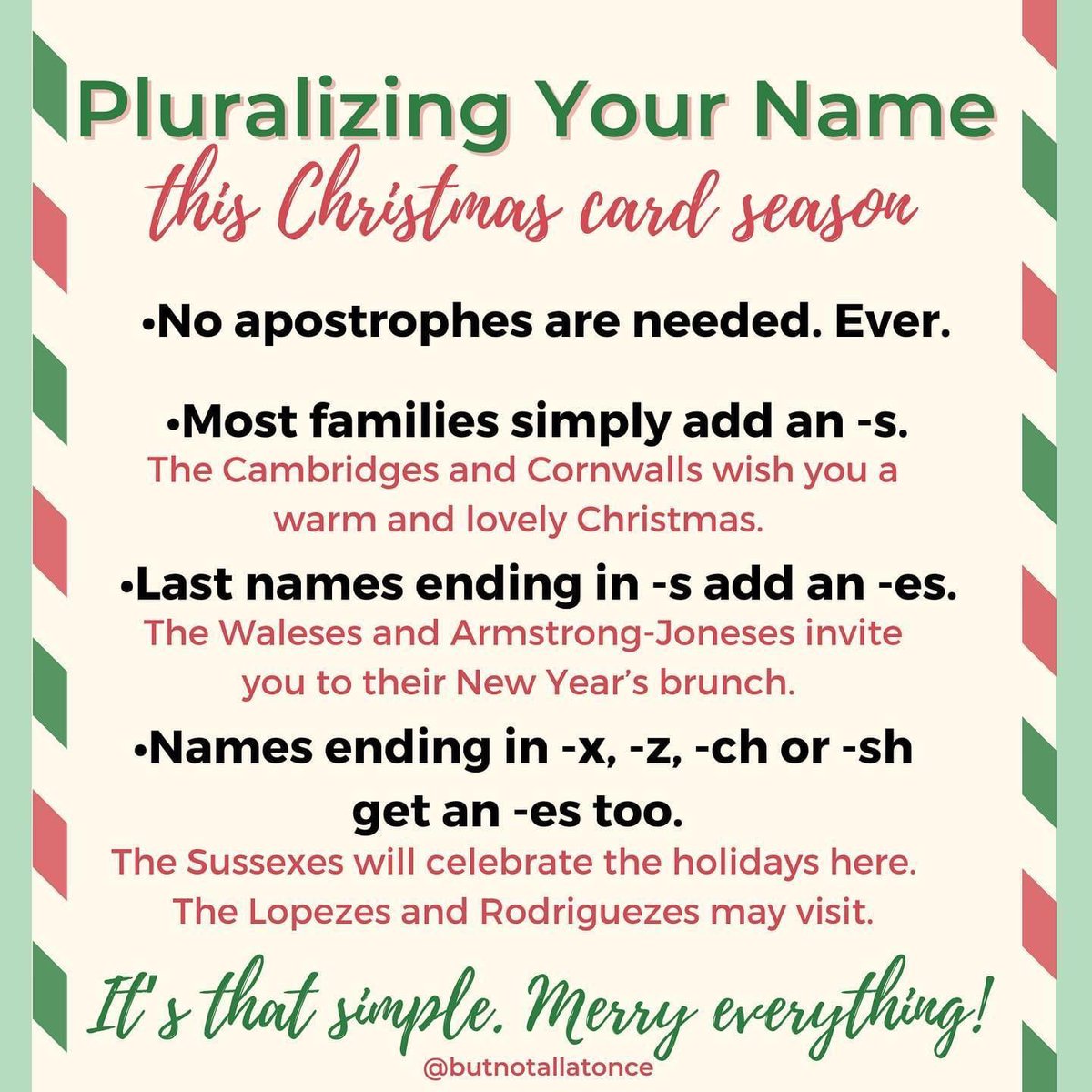 Butnotallatonce's tweet photo. Your annual anti-apostrophe reminder. Merry everything! https://t.co/BdUJC91teI