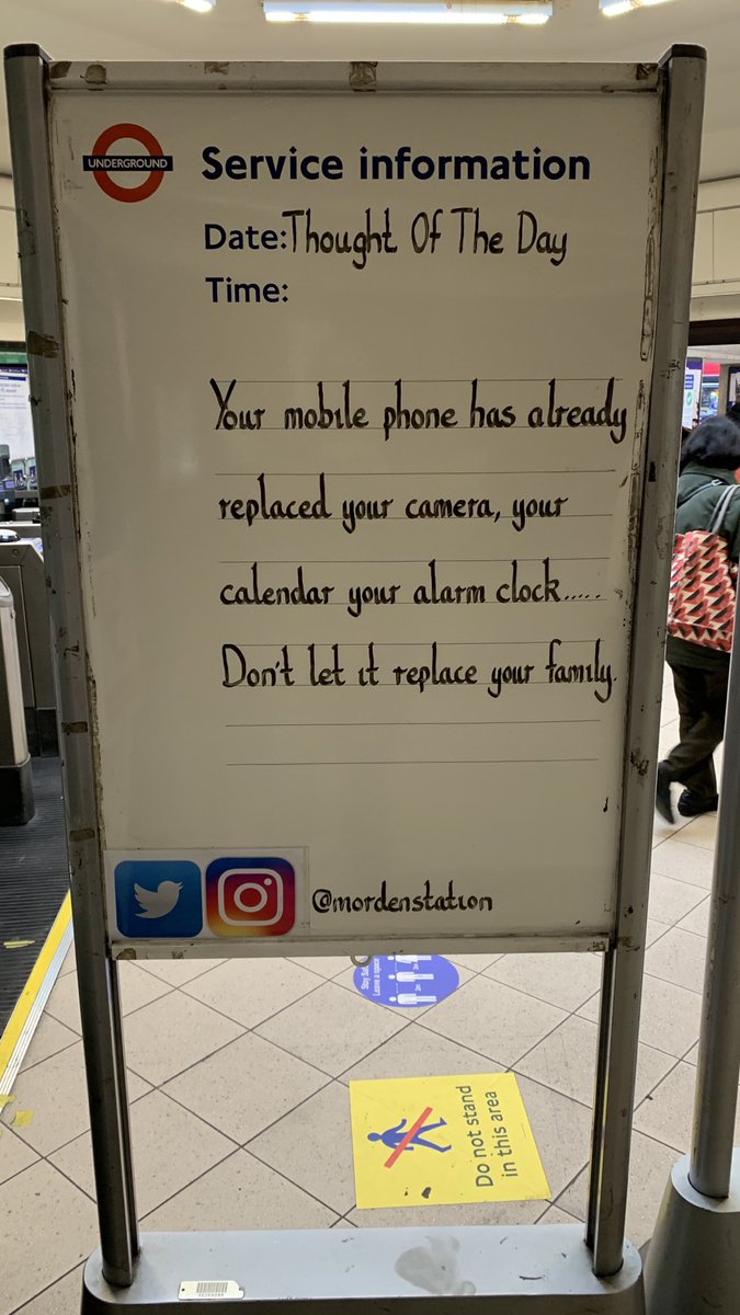 MordenStation's tweet photo. Monday 23rd November 2020 Thought Of The Day From Morden Station https://t.co/6ftFg8PiDw