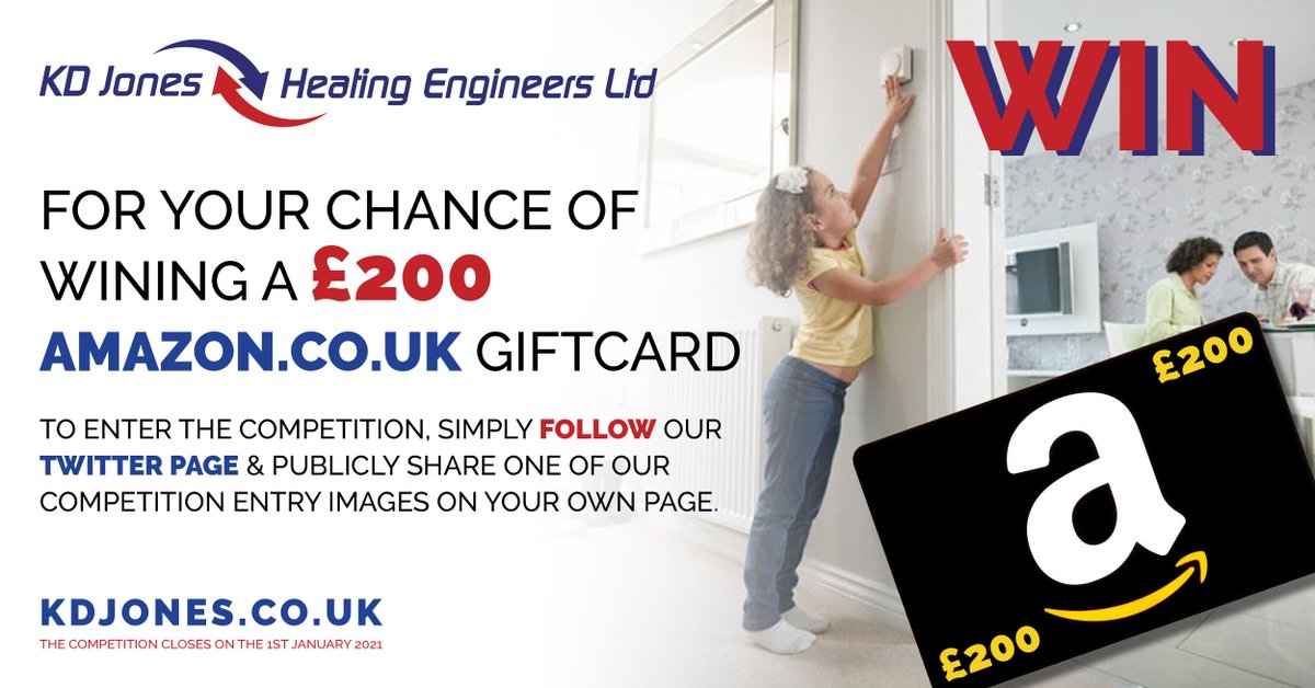 KDJones_Heating's tweet image. To help celebrate the launch of our new loyalty scheme, we are giving one of our lucky followers the chance to win £200 worth of Amazon gift vouchers!! For further information kdjones.co.uk/2020/11/02/kd-… #competition #winner #prize #freeprizes #gift #amazon #win #enter #follow #fun