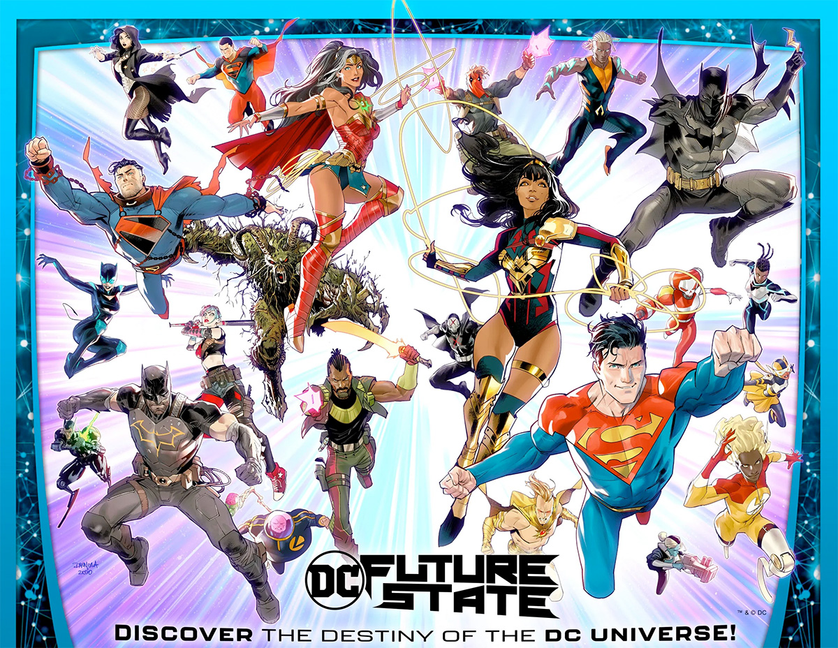 ヴァースコミックス そして年明け早々にレギュラー作品お休みして展開未来編フューチャーステイト紹介冊子をdcコミックス 原書ご購入の方みなさまに無料進呈いたします 店頭通販どちらでも それぞれの作品やキャラクター紹介 チェックリストも入った