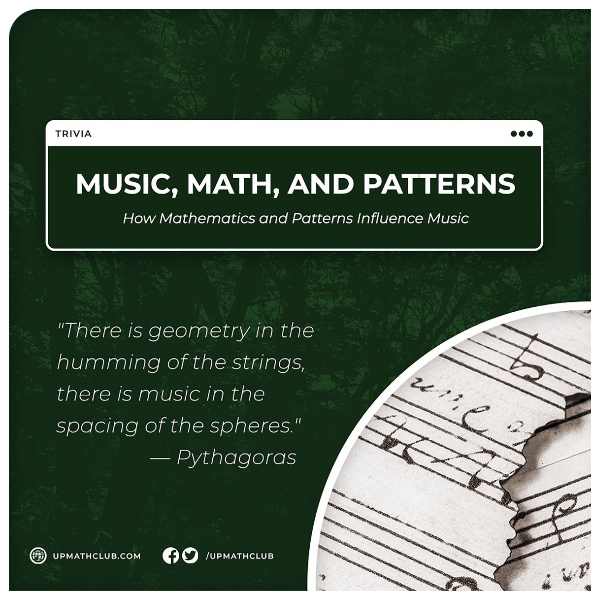 upmathclub's tweet photo. #MathMondayWithUPMathClub
#PatternsInMathAndMusic

💚💚💚 https://t.co/xAoOsiyI4p