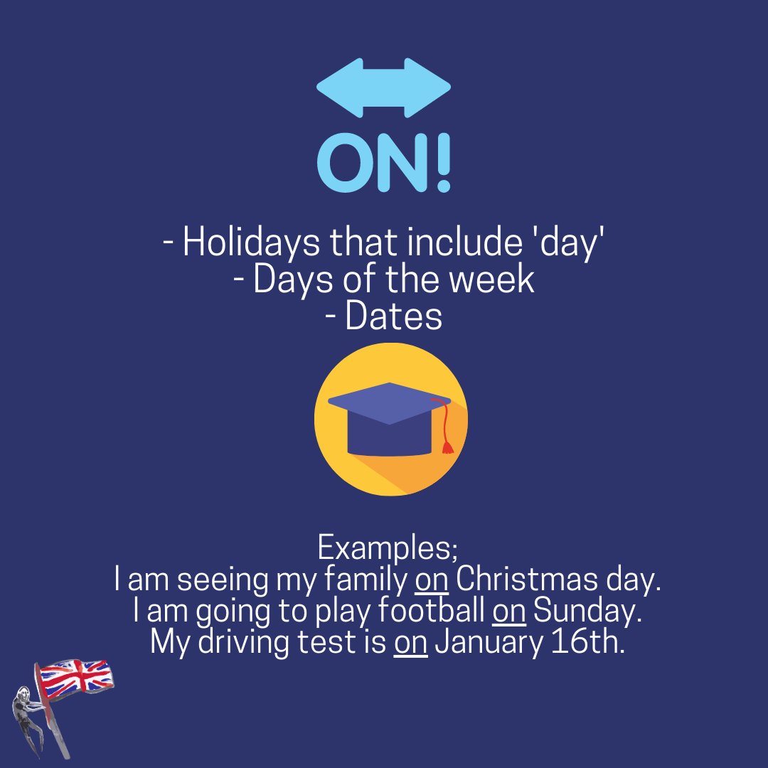 EnglishImmerse's tweet photo. In, on, at, the key prepositions of time.
Common student errors - solved!
#immerseenglish #immerseyourself #englishclass #studyenglish #learnenglish #freeenglishclass #readenglish #writeenglish #listenenglish #learnenglishonline #learnenglish #english https://t.co/i8n4ZBL2IY