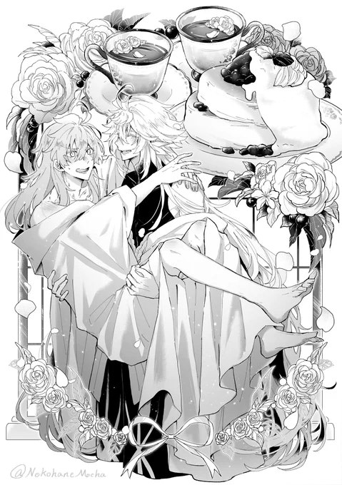 マーロマアフタヌーンティー会の記念冊子に寄稿させて頂いたイラストです✨
参加させていただき、本当にありがとうございます🙏
それにこれも綾乙さんの小説に従って描きます!合作してくれてありがとうございます🙏
皆さんの作品が本当に素敵です!!!ぜひ #まろヌン会 で検索してみてください 