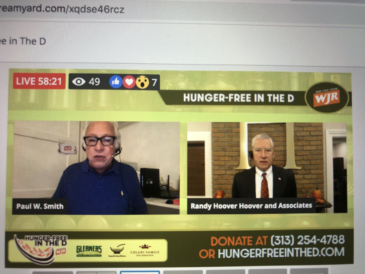 wjrradio's tweet photo. .@PaulWJR on the air on this Monday morning raising money for #HungerFreeintheD Call 1-855-315-3663 to donate this Thanksgiving week. https://t.co/1zkMnqWhVj