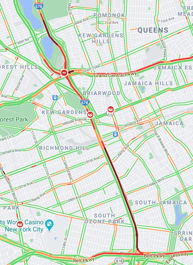 1010stewart's tweet photo. #Queens...2 #VanWyckExwy accidents! SB #VanWyckExwy approaching #HillsideAve accident blocking the left and center lanes and NB near #AtlanticAve, there's another. @NYC_DOT @WINSTRAFFICNYC @1010WINS @googlemaps https://t.co/jg9Jfg6tWp