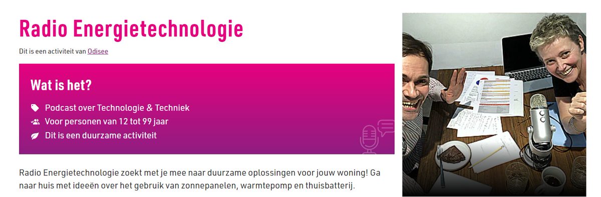 OnderzoekOdisee's tweet photo. Radio Energietechnologie @odiseehogesch
Duurzame Oplossingen Voor Jouw Woning.
#DVDW2020
Je kan nog uitgesteld luisteren naar deze #podcast over het duurzaam gebruik van zonnepanelen, warmtepomp en thuisbatterij.
https://t.co/GCV0SHRX0r https://t.co/ILa3kGk6lB