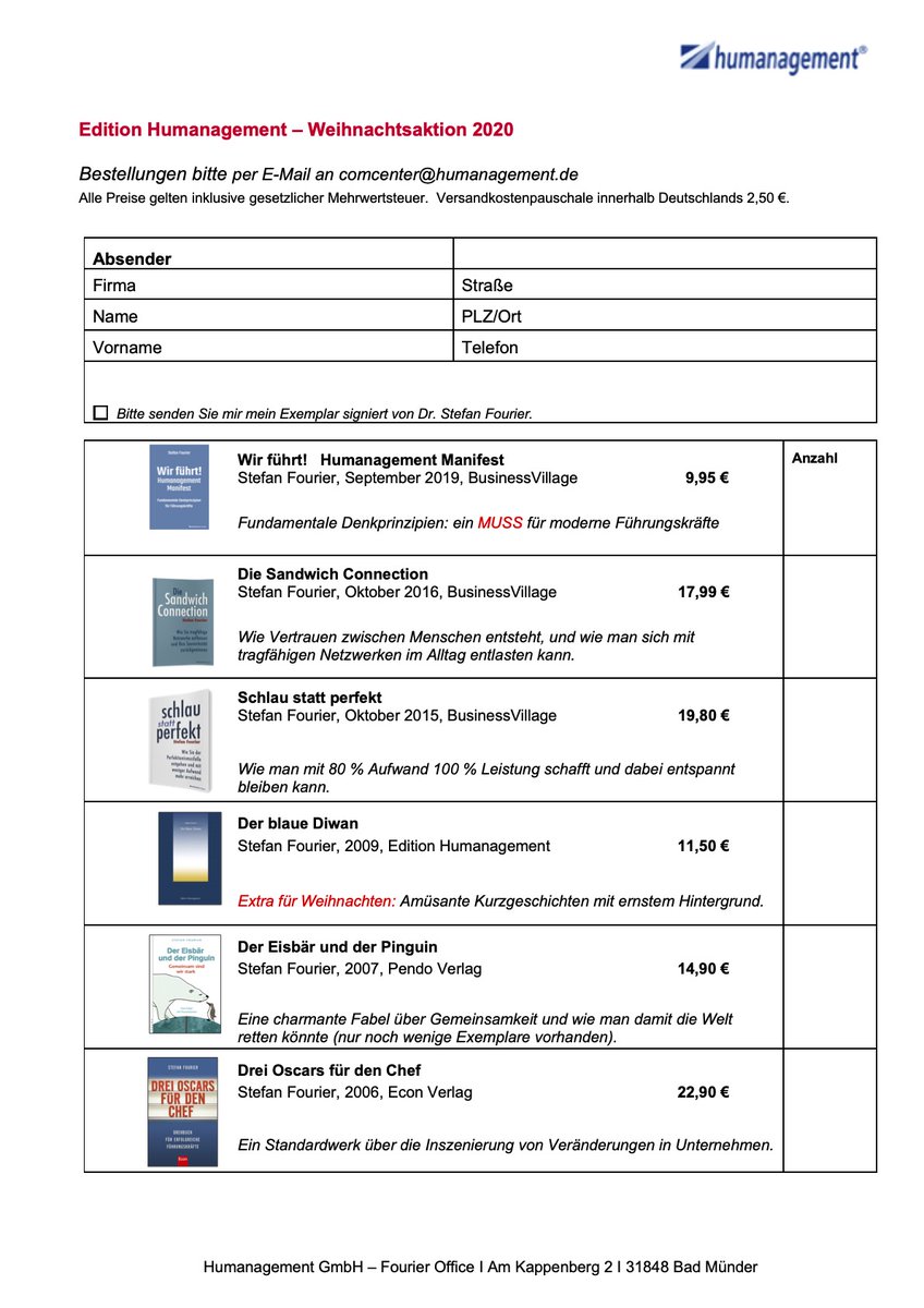 Verschenken leicht gemacht - mit der Mailingliste von Humanagement. #Lesen #Freude #schlau #perfekt