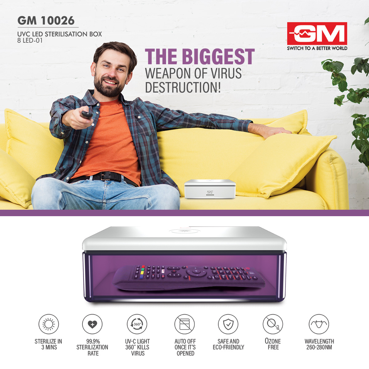 GMModular's tweet photo. It is essential to disinfect everyday objects to keep ourselves and our loved ones protected from Corona virus and other bacteria.Use GM's UVC sterilization box that disinfects everyday objects in just 3 minutes and keep viruses at bay.
#UVCBOX #gmmodular #covid19 https://t.co/dF9jVazTJB