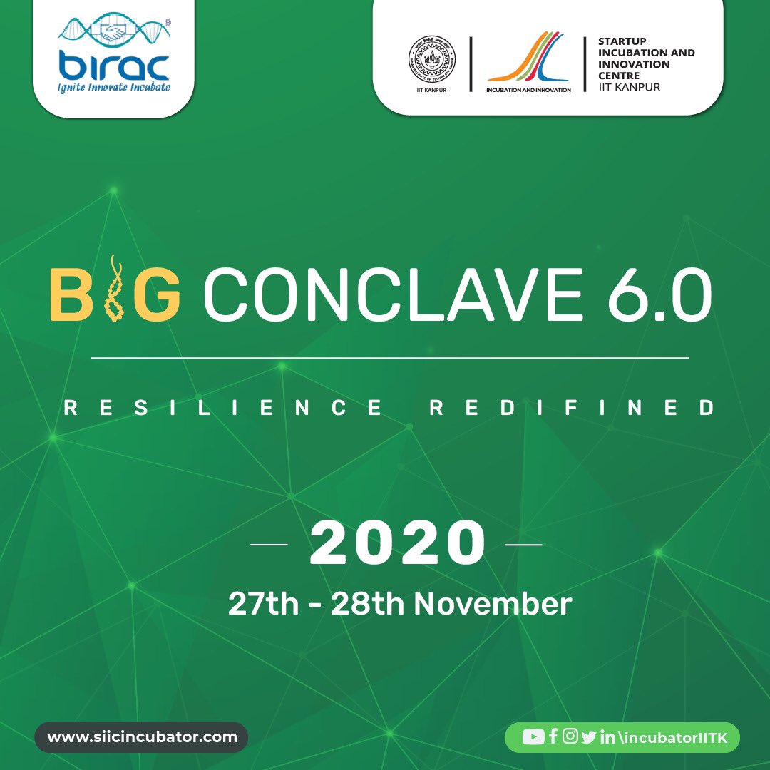 BIRAC_2012's tweet photo. Join the most vibrant congregation of India’s largest community of Biotech Startups, Entrepreneurs, Mentors, Experts, Investors and Industry Leaders. Register for upcoming #BIGConclave6.0: “Resilience Redefined” https://t.co/ydjVErTYs1 https://t.co/2itRLLeqox