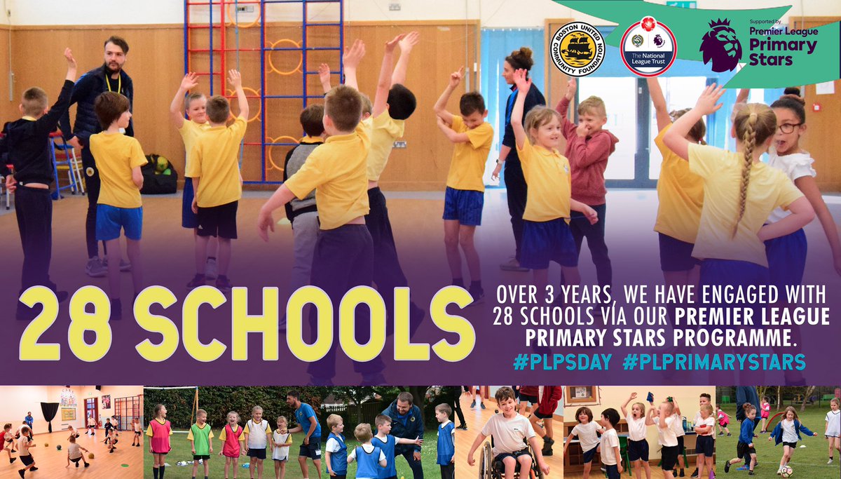 bostonunitedCF's tweet photo. Since we joined the #PLPrimaryStars programme three years ago, we have worked with 28 schools to deliver a range of activities including afterschool and lunchtime clubs, Maths &amp; English, CPD and #PLReadingStars! ⭐️🟧⬛️
#PLPSDAY https://t.co/Wqh1uW2ONz