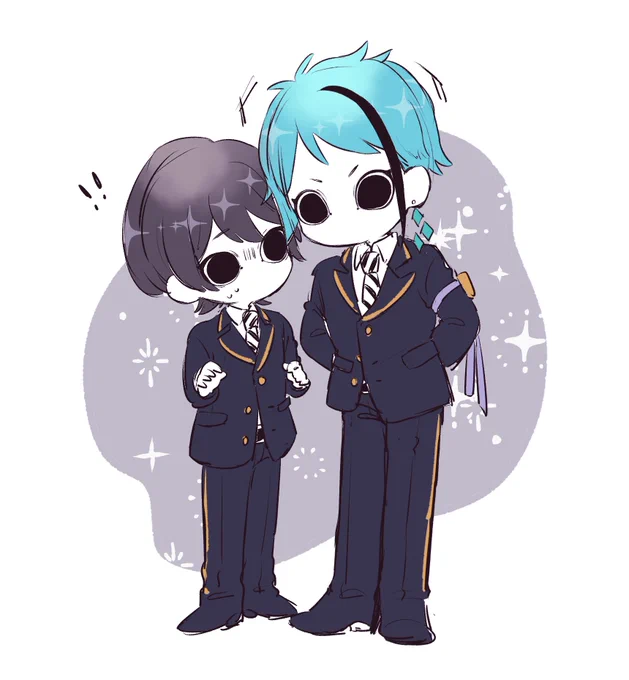 をんさんのところの監督生をお借りしてジェ監ちゃんを描かせて頂きました～✨
ありがとうございました!
二枚目は本家様リスペクト差分? 