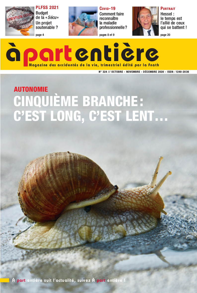 apartentiere's tweet photo. Le dernier numéro d' @apartentiere est paru ! Au sommaire : retour sur une #archive avec Stéphane Hessel qui fait écho à la #CriseSanitaire d'aujourd'hui. Et notre dossier sur la #cinquieme #branche : c'est long, c'est lent...  @FNATH https://t.co/s3RbDjMB2z https://t.co/3iRoBpXAc0