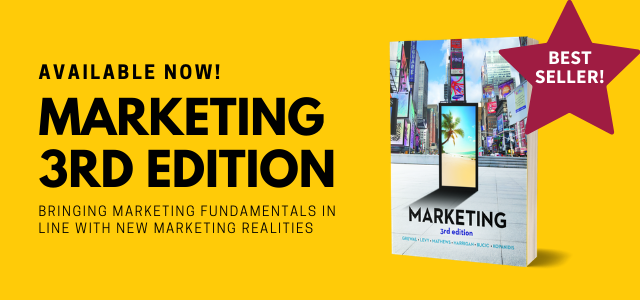 I'm absolutely delighted to announce that I'm a contributor to the new edition of Marketing, by Grewal et al. This book has just been published by McGraw Hill and will be used in universities across Australian and New Zealand as their Marketing textbook.