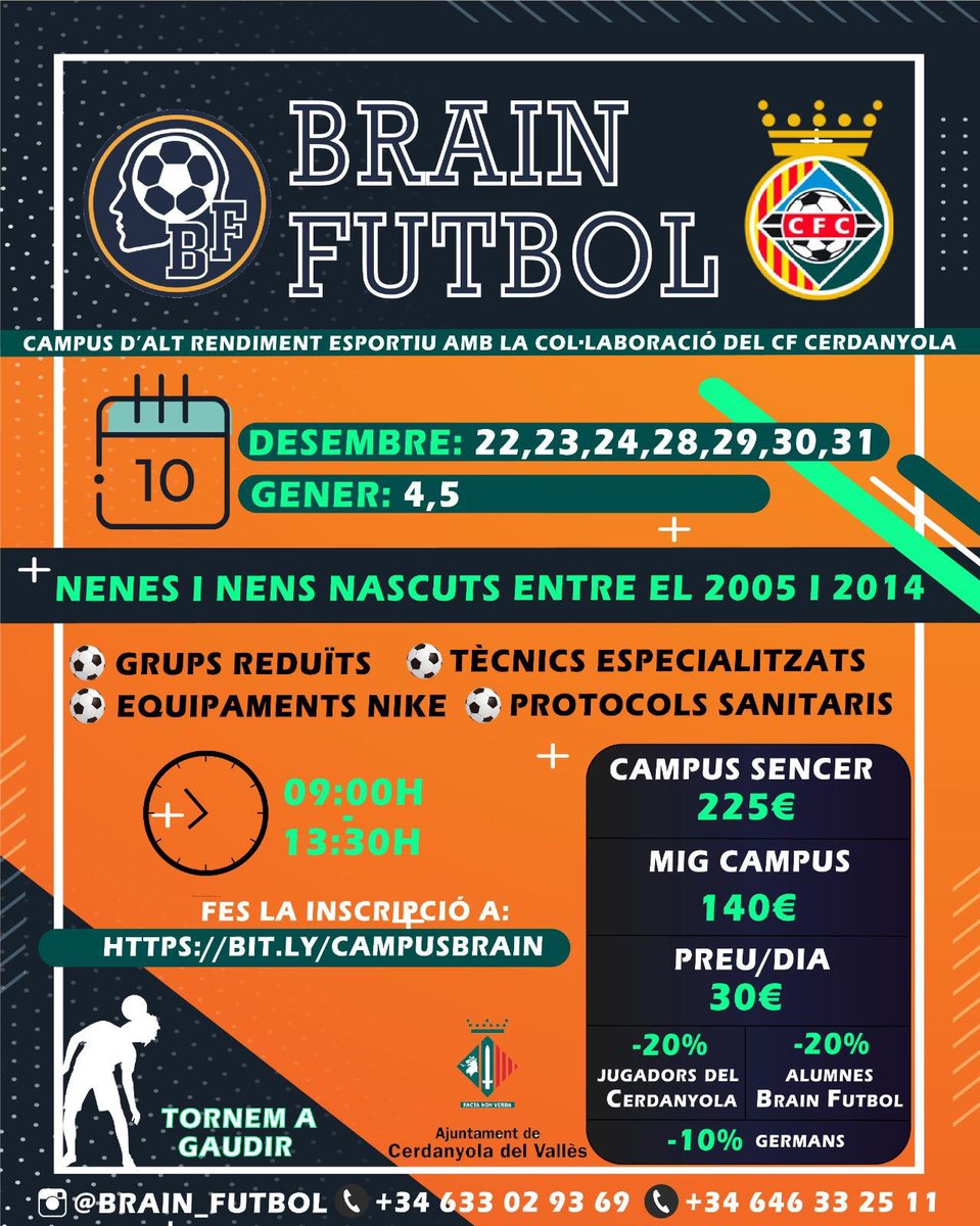 brain_futbol's tweet photo. Torna el campus de Nadal amb la col.laboració de @CERDANYOLAFC ! 

No us quedeu sense plaça 🖊 https://t.co/2xuEkPnYow
