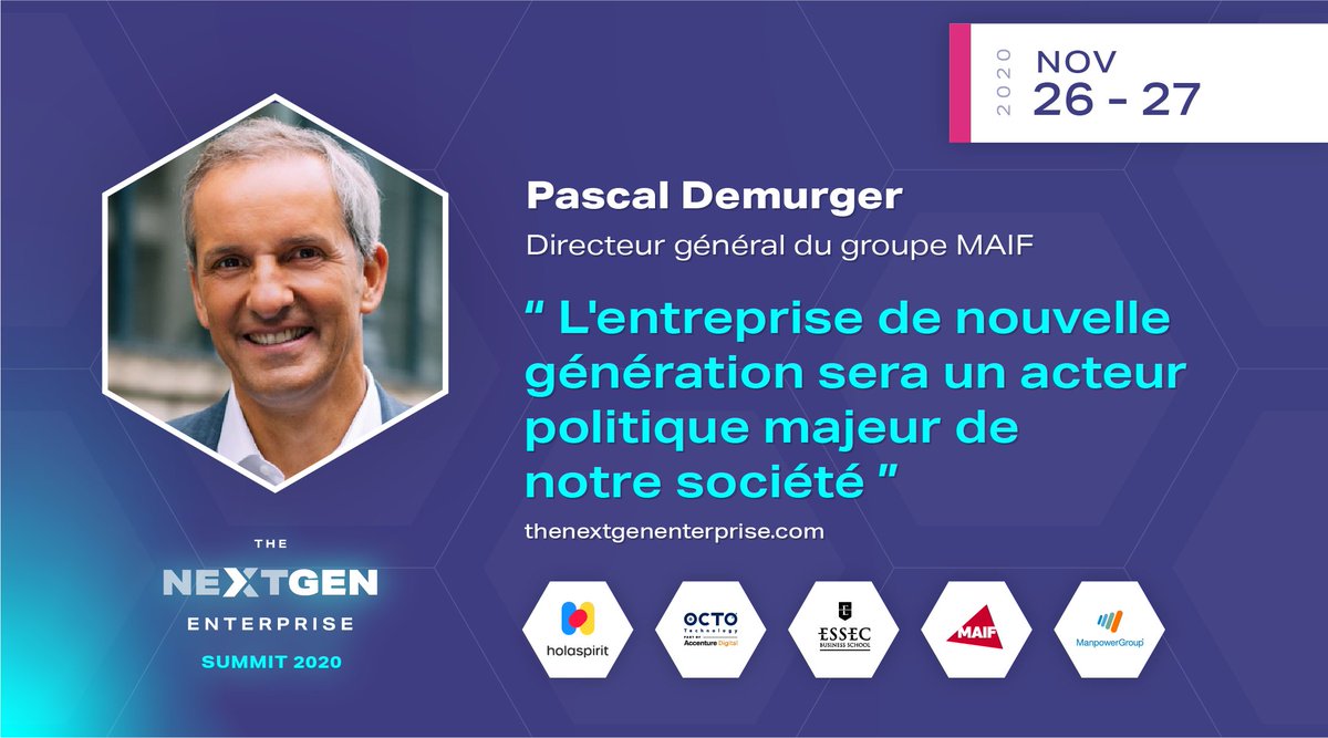 SergeDanan's tweet photo. @pascaldemurger CEO de @MAIF sera speaker à @TheNextGenEnte2 sur le thème "Une raison d'être contribuant au bien commun" https://t.co/ox1uEbi6h9

#futurdutravail #thenextgenenterprise #raisondetre #reinventingorganizations #digitalWorkplace #remoteteam #hybridworkplace https://t.co/ZOz2yYxwmt