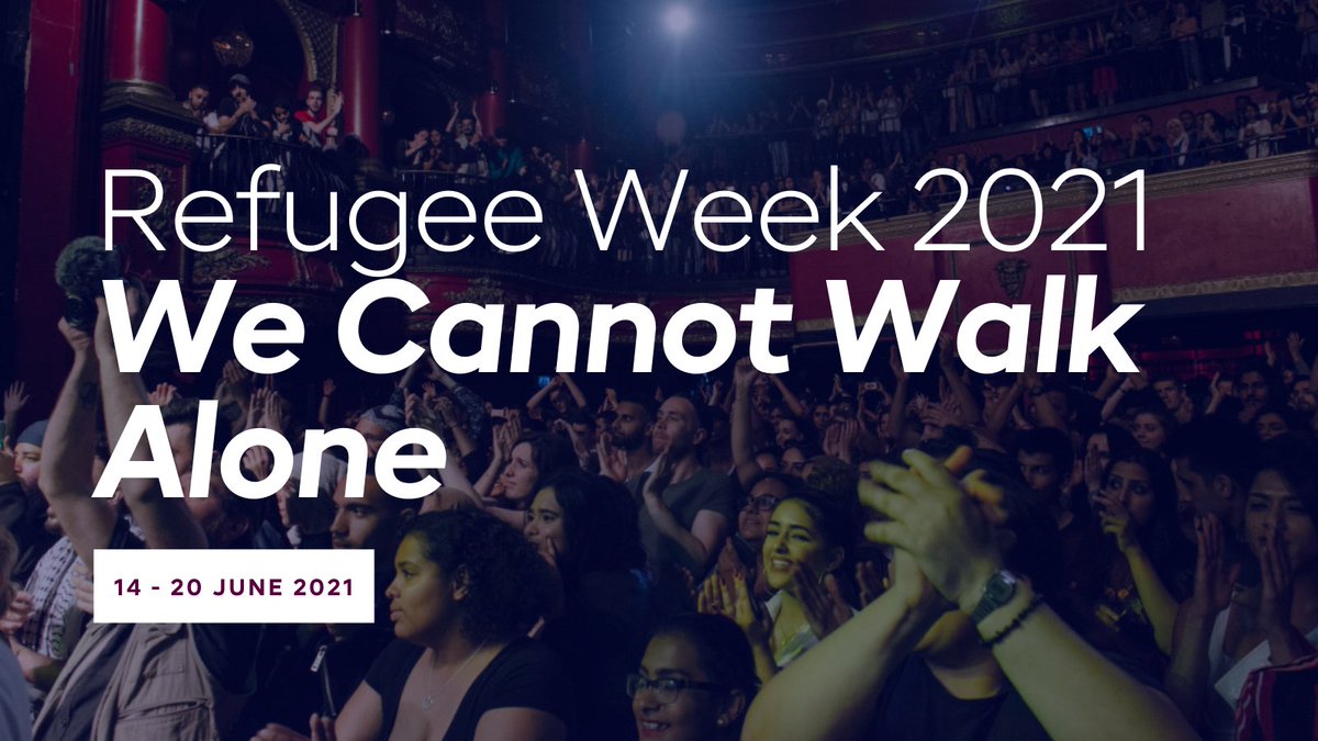 Announcing the theme of #RefugeeWeek2021: We Cannot Walk Alone. Join us 14-20 June: refugeeweek.org.uk/theme-of-refug… Do share🌻