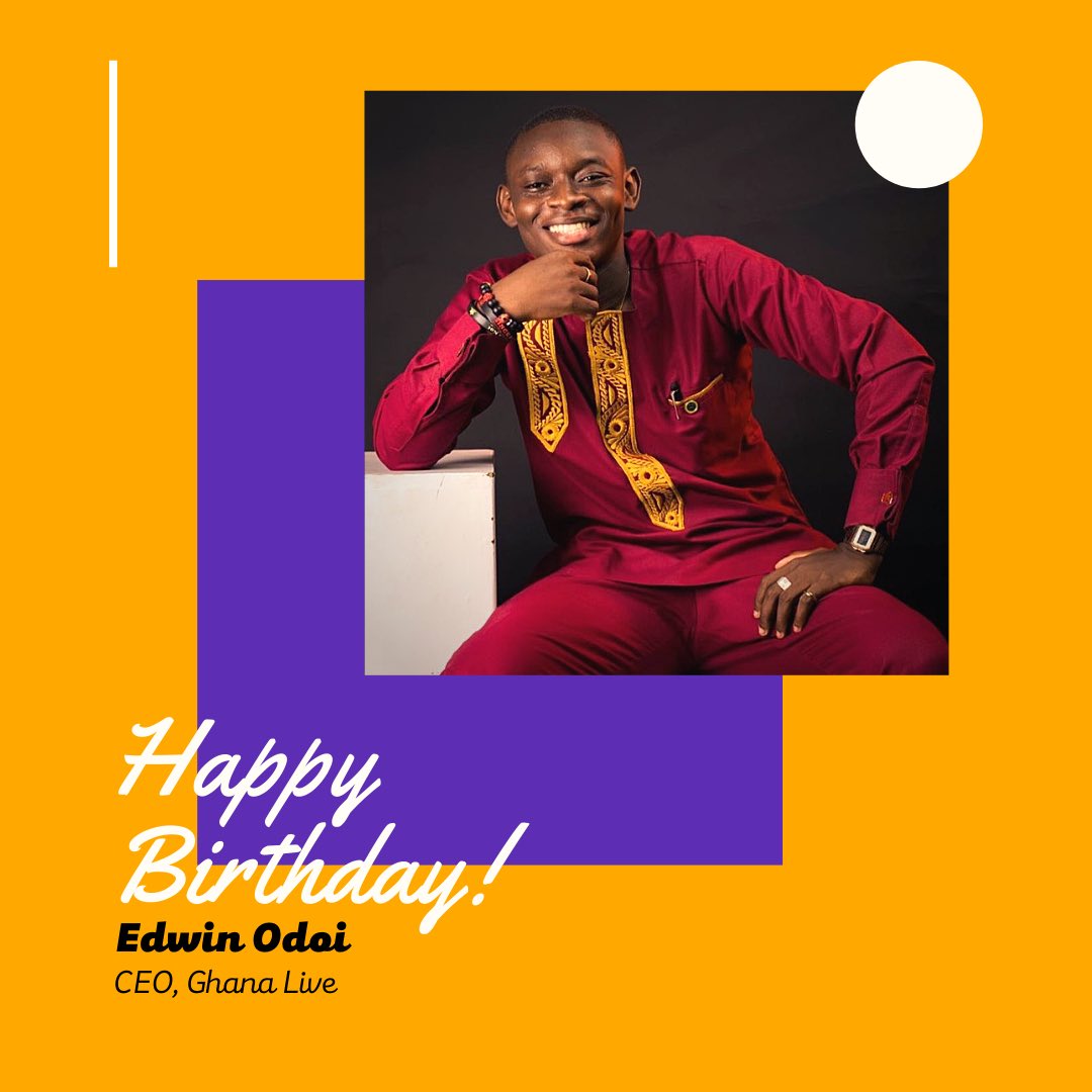 🥂A wonderful birthday to the CEO of @GhanaLive_ 🥂

Guys help us make @The_EdwinOdoi day a lovely one with your wishes🔥

The paarrryyyyy is on🔥🕺🏻💃🏻✌️

#GhanaLive
#FirstToSpeak