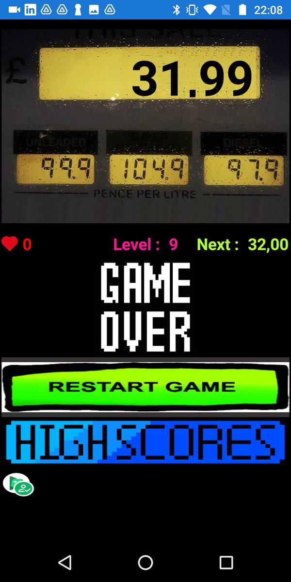 nicolaf64000's tweet image. GasPump est maintenant disponible sur Google Play Games, vous pouvez comparer votre score avec vos amis et le monde entier ;) 🥇#game #android #googleplaygames #ocd #toc #jeu #leaderboard